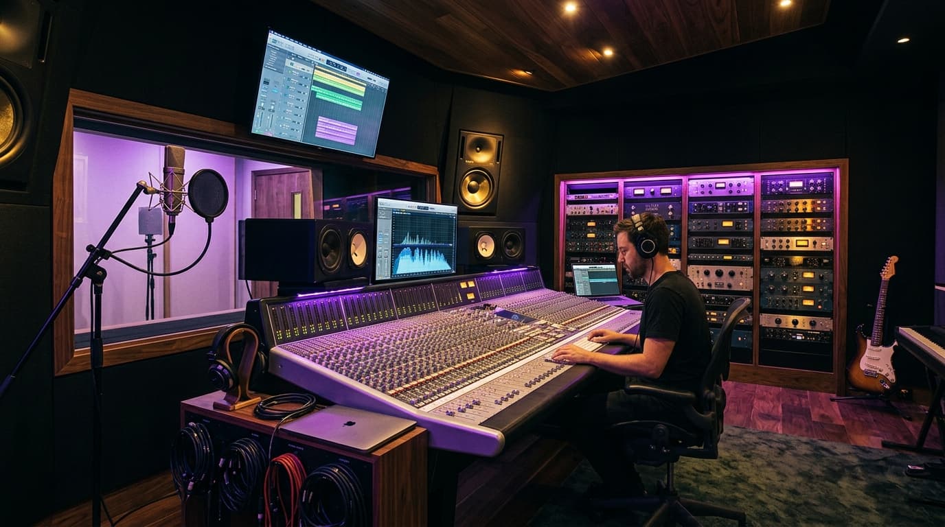 Inside the Lotus Avio recording studio in Patna